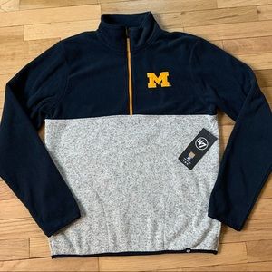 Michigan Wolverines Fleece 1/2 ZIP - NWT